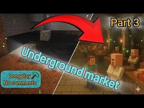Building a GIANT underground market!!! 🏪part 3
