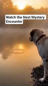 Unexpected Friendship Unfolds As Labrador Retriever Meets Mystery Hippo at Foggy River.