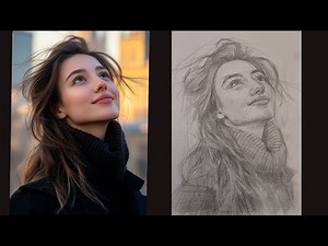 How to Draw a Portrait for Beginners: Step-by-Step Process realtime speed
