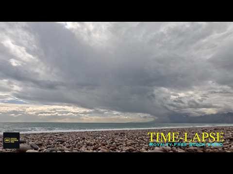 Breathtaking Storm Clouds Over Sea | 4K Silent Time-Lapse Background