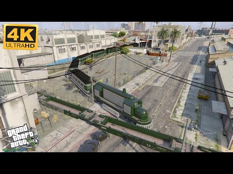 Grand Theft Auto V - 1945 DIESEL Steam Train 4k Ultra HD