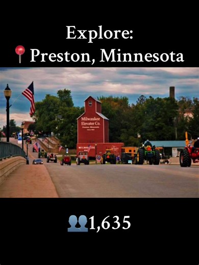 Preston, Minnesota, is a small city located in Fillmore County. Known for its charming small-town atmosphere, Preston is surrounded by scenic landscapes and is popular for outdoor activities like hiking and biking, especially in nearby parks and trails. The city is also notable for its historic sites and local events, including the Preston Arts & Heritage Center. #preston #minnesota #mn #travel #fyp #foryoupage #randomplaces #nationaltreasures