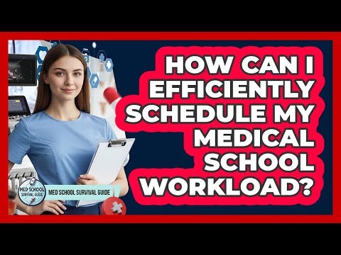 How Can I Efficiently Schedule My Medical School Workload?