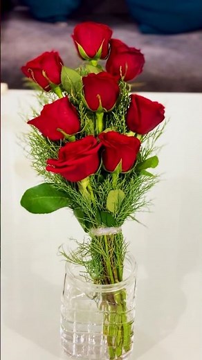 Valentine’s Day Special 🌹 Placing a Red Rose Bouquet in Water | #valentinesday #valentine