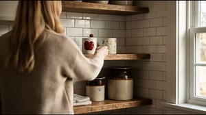 Ceramic Coffee Mug with Half Lid, 12oz Handmade Retro Striped Travel Mug, Minimalist To Go Coffee Cup for Home Office, Reusable Pottery Tumbler, Brown