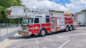 3.8K views · 478 reactions | The Pembroke Pines Fire Rescue Department is adding an E-ONE HP 100 Platform to its almost all-E-ONE fleet. Top features include the smooth ladder controls, large cab and supply line hose storage. Learn more about this longtime customer and its new platform in this video. REV RTC #EONEstrength #firetruck #EONEaerials #pembrokepines #florida | E-ONE Fire Trucks (Official Site) | Facebook