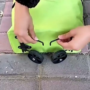 2023 New 2 in 1 Foldable Shopping Cart, Portable Collapsible Shopping Bag with Wheels, Lightweight Waterproof Rolling Shopping Bag, Trolley Tote Bag Stair Climbing Cart for Traveling Shopping. Red