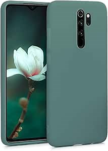 kwmobile Case Compatible with Xiaomi Redmi Note 8 Pro Case - Soft Slim Protective TPU Silicone Cover - Blue Green