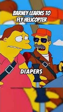 Barney learns to fly helicopter