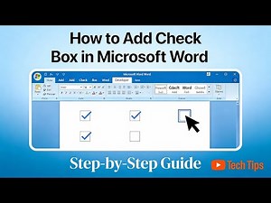 How to Add Checkbox in Words