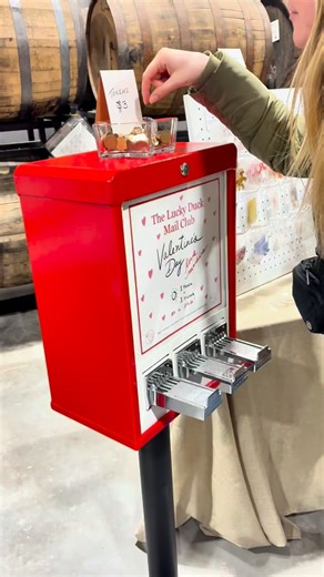 POV: you found my sticker vending machine!!! What a joy to bring the vending machine to my last few events! Want this puppy at your next event or even your wedding!? Send me an email!! 🥰 luckyduckmailclub@gmail.com #Stickers #mail #stickervendingmachine #vendingmachinewedding #chicweddingideas | Lucky Duck Mail Club