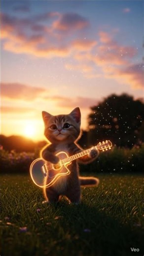 🎸🐱 Cat Dance with Guitar – The Cutest Rock Star Ever! 🐾🔥 #cartoon #viral #trending