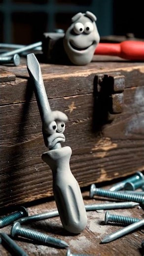 Feeling Useless? This Screwdriver Knows the Feeling #claymation #stopmotion #clayrobot #funnyrobot