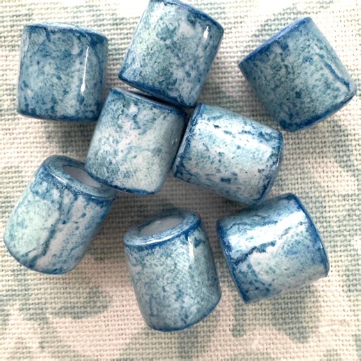 Chunky Oversized Boho Blue Abstract Beads 2mm-10mm Custom Hole Size for Jewelry Macrame Cord Fabric - Etsy