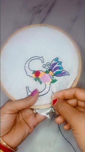 🎉👍🧵handkerchief Embroidery desgin # handkerchief # embroidery #diy