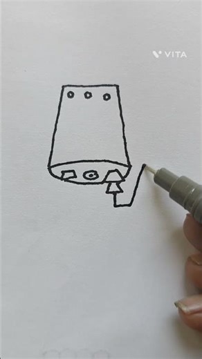 Simple drawing of MOBILE CHARGER!!🈚️🈶️