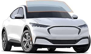 MotoShield Pro Premium Professional 2mil Ceramic Window Tint Film for 2021-2022 Ford Mustang Mach E — (Front Windshield 50%)