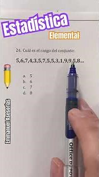 Estadística Elemental. El Rango. Medidas de Tendencia Central. #maths #math #estadísticas