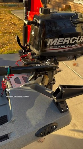 This rig is officially next-level — basically a mini watercraft built for serious fishing missions 😎 ✨ Setup Includes:�🔹 13ft kayak�🔹 Minkota trolling motor for smooth, hands-free cruising�🔹 Mercury 5HP engine for when it’s time to fly 💥�🔹 Garmin sonar system to lock onto the fish�🔹 Full LED lighting for early mornings & late nights�🔹 Lithium battery powering everything ⚡️�🔹 Professional installation by Arrowhead Marine Electronics ⭐ 5-Star Rated on Google�🛡️ Fully Insured�🚐 Mobile Se