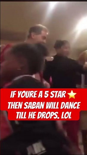 Nick Saban Dances for 5-Star Recruits! 😂 Watch Till He Drops! #SabanDance #shorts