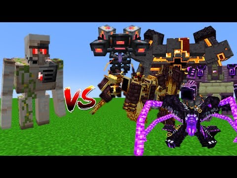 Automated Terminator Prototype Vs L_Ender's Cataclysm Bosses - Minecraft Mob Battle