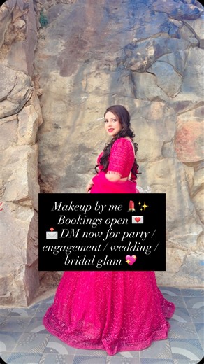 Introducing a new look “Barbie Bridal Glam look” Every time I create a look like this, I feel proud of my art 💖 This bright pink glam was all about enhancing the natural beauty with a clean base, glowing finish and bold feminine touch . I love how this look came out so elegant, so fresh, so confident!💖 Makeup isn’t about hiding… It’s about highlighting your best features and making you feel unstoppable🫶🏻 #makeupartistindia #bridalmakeupartist #glammakeup #lehengaLook #makeupreels pink glam m