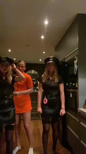 Dance Routine in a Modern Kitchen Setting