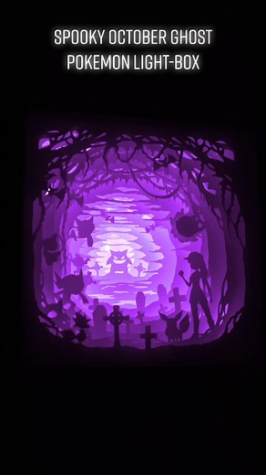 Ghost Pokemon Light-Box #pokemon #gengar #halloween #fyp #spooky #craft #art #artist #pokemongo #pokemoncards #pokemonpulls
