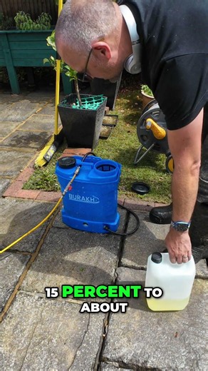 DIY Patio Cleaner: Shocking Chemical Mix For Sparkling Stone! #shorts