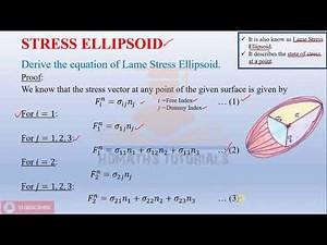 Solid Mechanics | Stress Ellipsoid Equation (Urdu/Hindi)