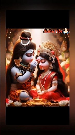 Shiva Applies Sindoor to Parvati: A Divine Wedding Moment🥰✨