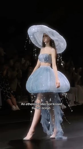 Bella Modeling School Atlanta on Instagram: "A collection that feels like a dream, which piece would you wear? ✨謁 The Deep Sea Collection by Jimmy Choo @jimmychoo @theatelierwedding for Paris Fashion Week SS/25 Follow for more runway content 視✨ #jimmychoo #ethereal #hautecouture #Runway #modelwalk #fyp #model #highfashion #fashion #catwalk #runwaymodel #dresses #dreamdress"