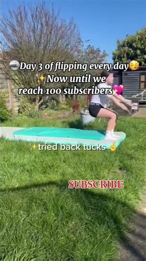 🎊💖ty guys so much for getting us over our 50 sub goal🎉 #gymnast #trampoline #backflip
