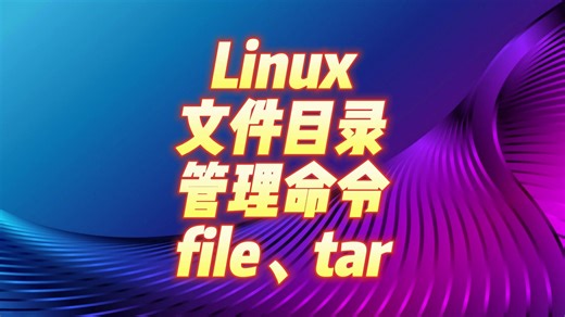 Linux系统学习：文件目录管理命令file、tar