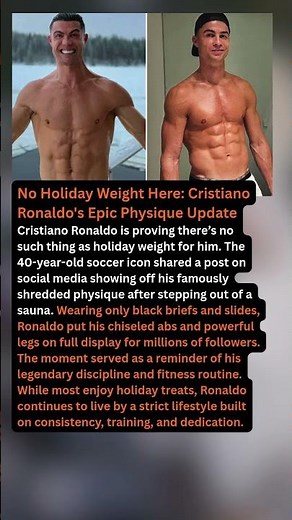 No Holiday Weight Here: Cristiano Ronaldo's Epic Physique Update