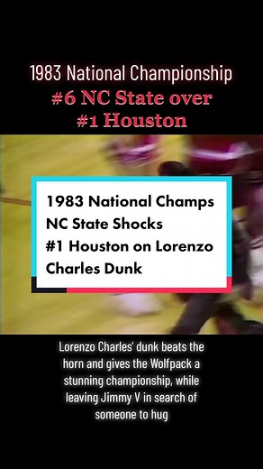 1983 NCAA Championship: NC State's Buzzer-Beating Dunk