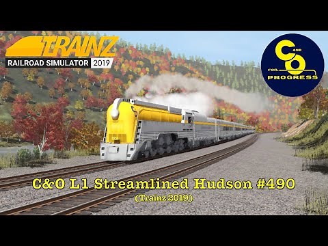 C&O L1 Streamlined Hudson #490 (Trainz 2019)