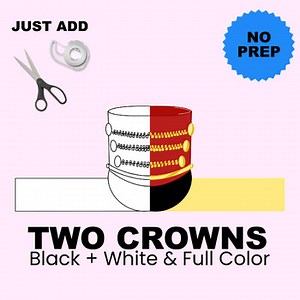 Toy Soldier Hat Crown / Mask / Costume / Animal / Headband ** Two Crowns **