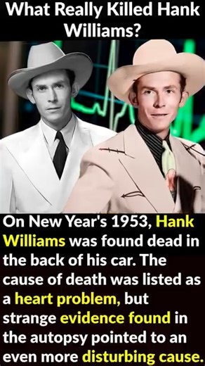 511K views · 12K reactions | On New Years’ 1953, Hank Williams was found dead in the back of his car. The cause of death was listed as a heart problem, but strange evidence found in the autopsy pointed to an even more disturbing cause. | Factinate | Facebook