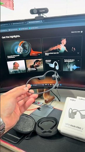 SHOKZ OpenRun Pro 2 - Open-Ear, Bone Conduction Sport Headphones - Sweat Resistant, Workout