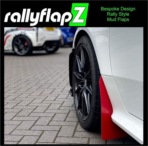 rallyflapZ Rally Style Mud Flaps TOYOTA GR YARIS, GR4 2020  RED   (All Options)