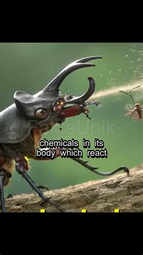 Bomber Deer Beetle’s Toxic Spray Defense