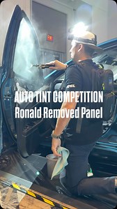 Door panels OFF, Seals OUT to begin the “bottom loading” technique method of Window Tint installation in this Window Tint competition Ronald McCullough of @midnighttinting is a former @tinterbattles competitor who is returning to the competition action in San Antonio chasing XDC 1st Place at @xpel #windowtint #competition #xdc26 | Tinter Battles