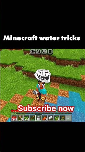 Minecraft water tricks 😎 #shorts #shortsfeed #progamerz87