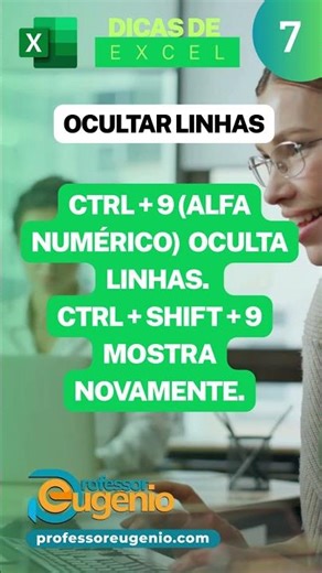 DICA 7-OCULTAR LINHAS DO EXCEL