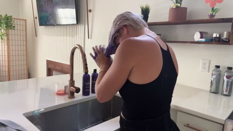 Purple Shampoo and Conditioner Set - Sulfate Free, Enriched with Coconut Oil & Aloe Vera, Ideal for Blonde, Gray, Brassy & Color Treated Hair, Nourishes & Hydrates - 16 fl oz each