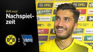 👍 Nuri Sahin sprüht im Moment nur so vor Spielfreude. Gegen Hertha BSC hat der Mittelfeldstratege seine Leistung auf besonders schöne Weise gekrönt. Was der 28-Jährige zur heutigen Partie sagt, verrät er im Interview bei BVB total! Alle Videos zum Spiel gibt's exklusiv unter www.bvbtotal.de. | Borussia Dortmund