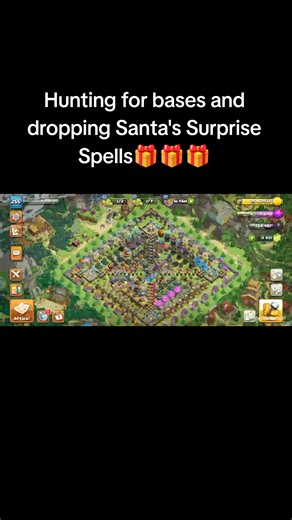 Hunting Bases with Santa's Surprise Spells in Clash of Clans