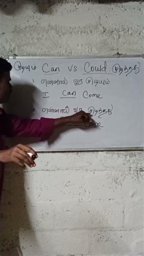 Can vs Could in Tamil | Speak English Fluently | English Grammar in Tamil |