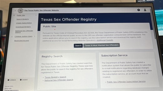 Law expanding sex offender registry goes into effect in Texas